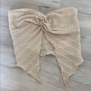 SHEIN Textured Cream Scarf